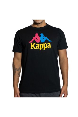 Camiseta-Authentic-Estessi-Negra-Manga-Corta-Hombre-Kappa-L