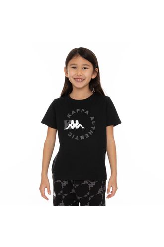 Camiseta-Authentic-Savio-Negra-Manga-Corta-Niño-Kappa-YM